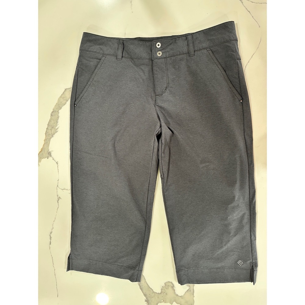 Columbia Omni-Shield Womens 10 Capri Pants Black Hiking Outdoor Stretch Trousers